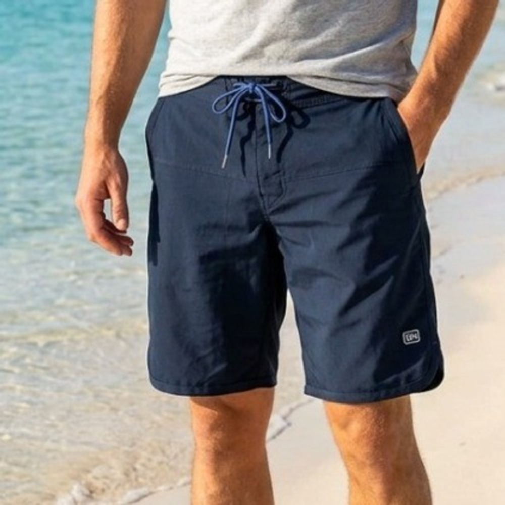 HELLY HANSEN Swim Board Shorts Mens Small x 9" Navy‎ Blue Drawstring